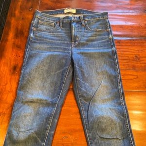 Madewell skinny jeans, 9” rise